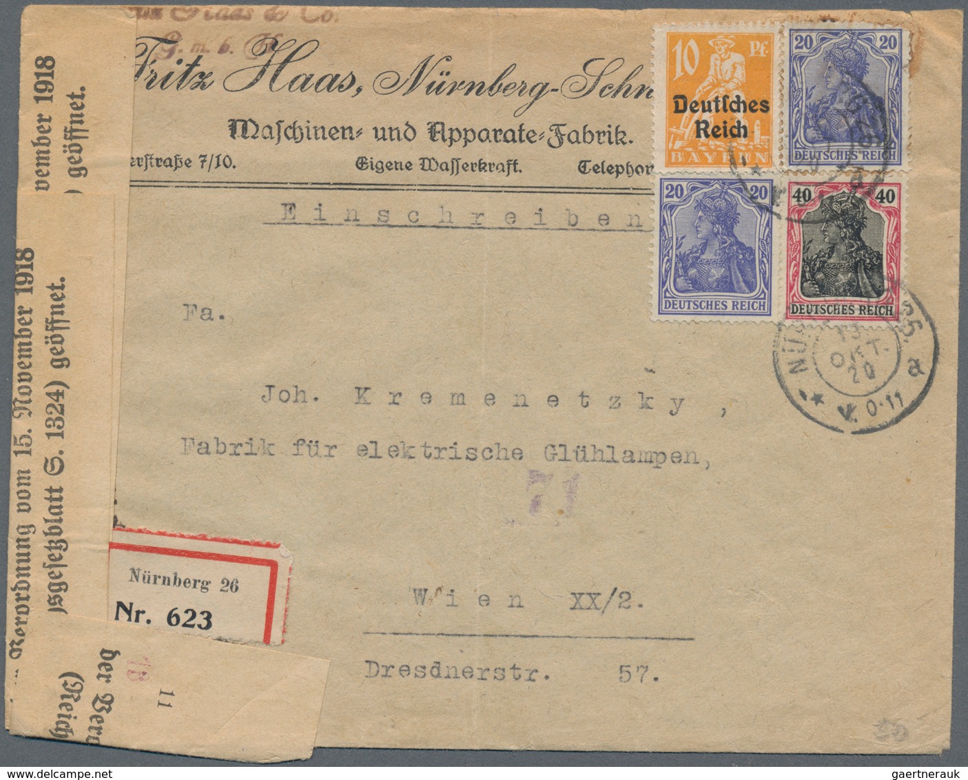 Bayern - Marken Und Briefe: 1889/1920, Interessanter Posten Von Ca. 200 Briefen Und Ganzsachen. Dabe - Otros & Sin Clasificación