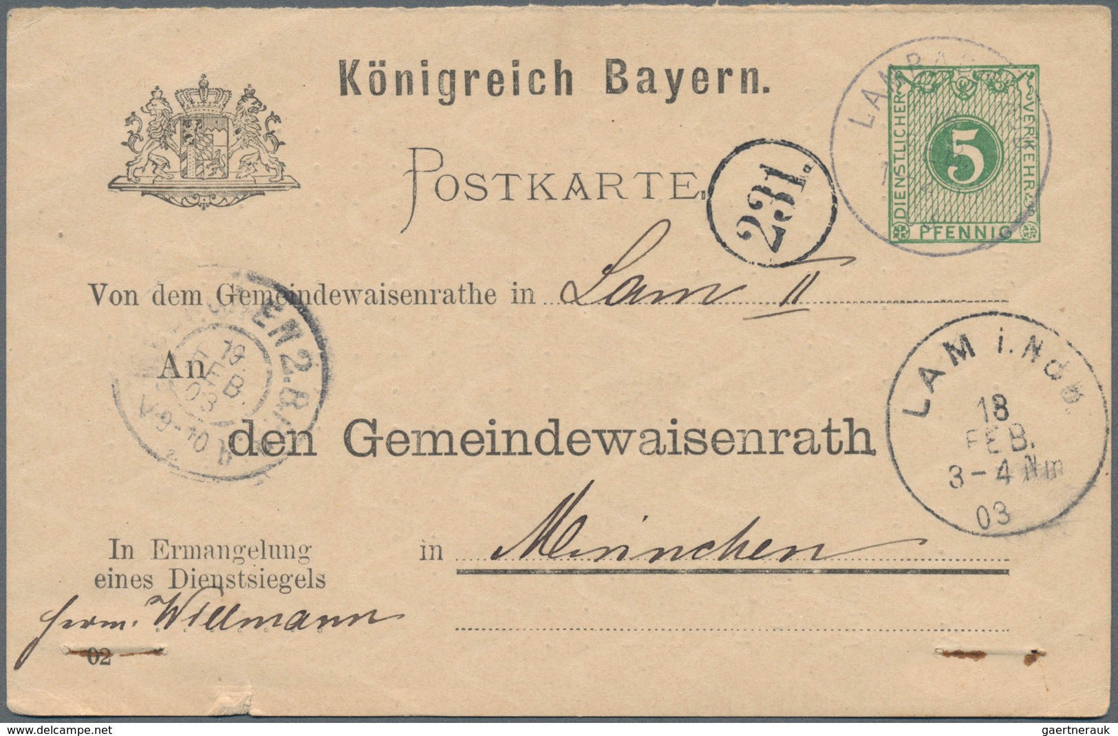 Bayern - Marken Und Briefe: 1889/1920, Interessanter Posten Von Ca. 200 Briefen Und Ganzsachen. Dabe - Andere & Zonder Classificatie