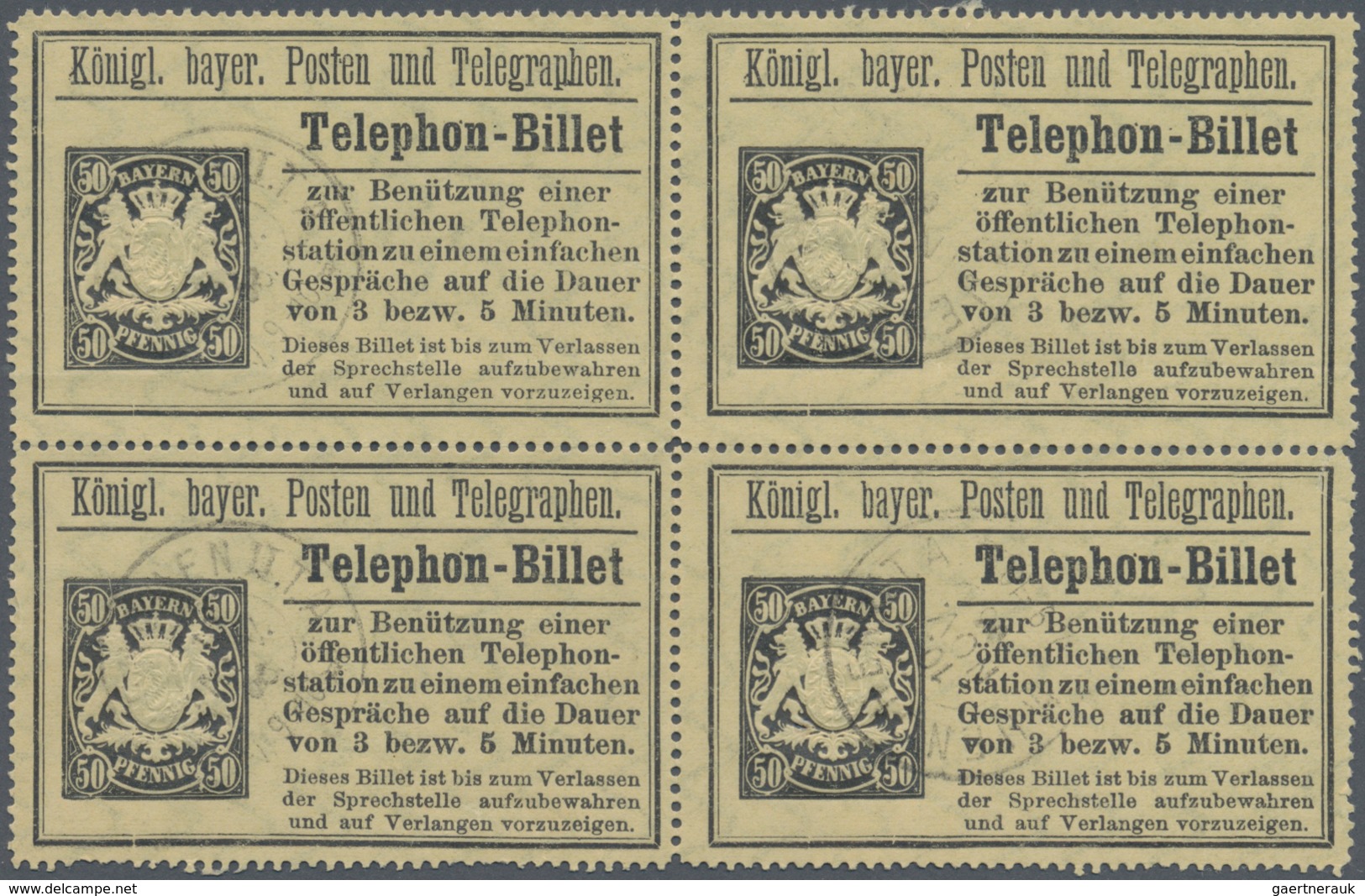 Bayern - Telefon-Billets: Telephon-Billetts, TB 5, 11, 13, 14, 15, 16, 18 (5) 19, 20, 21, 21 Viererb - Andere & Zonder Classificatie