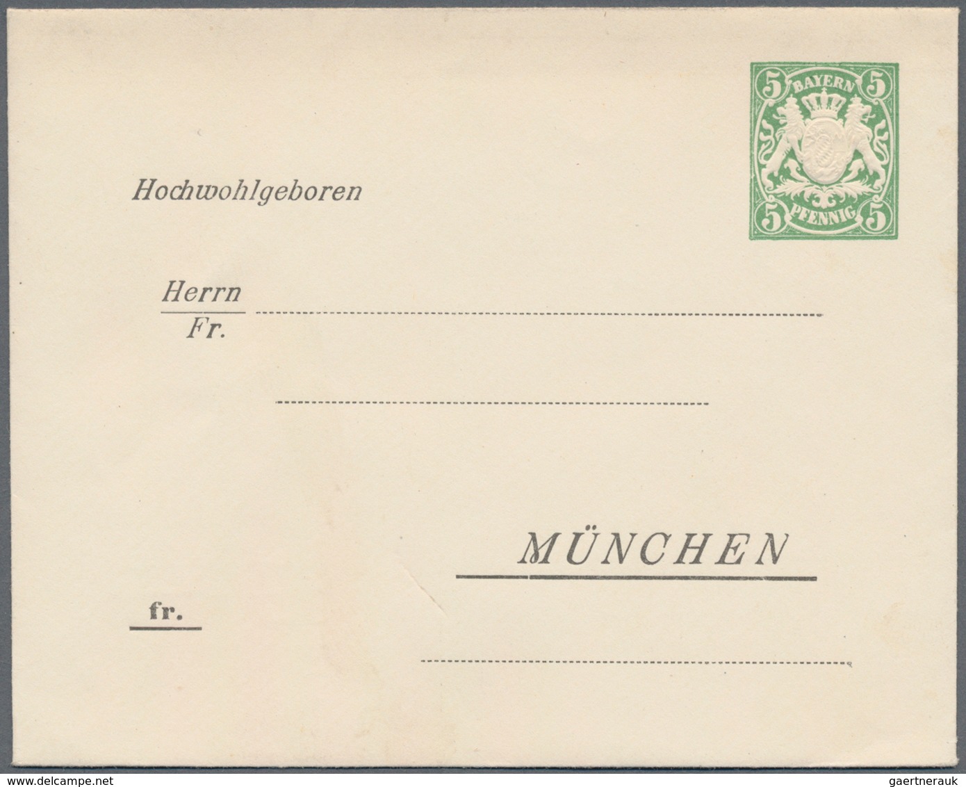 Bayern - Ganzsachen: 1870/1920 (ca.), Partie Von Ca. 75 Gebrauchten Und Ungebrauchten Ganzsachen, Da - Otros & Sin Clasificación