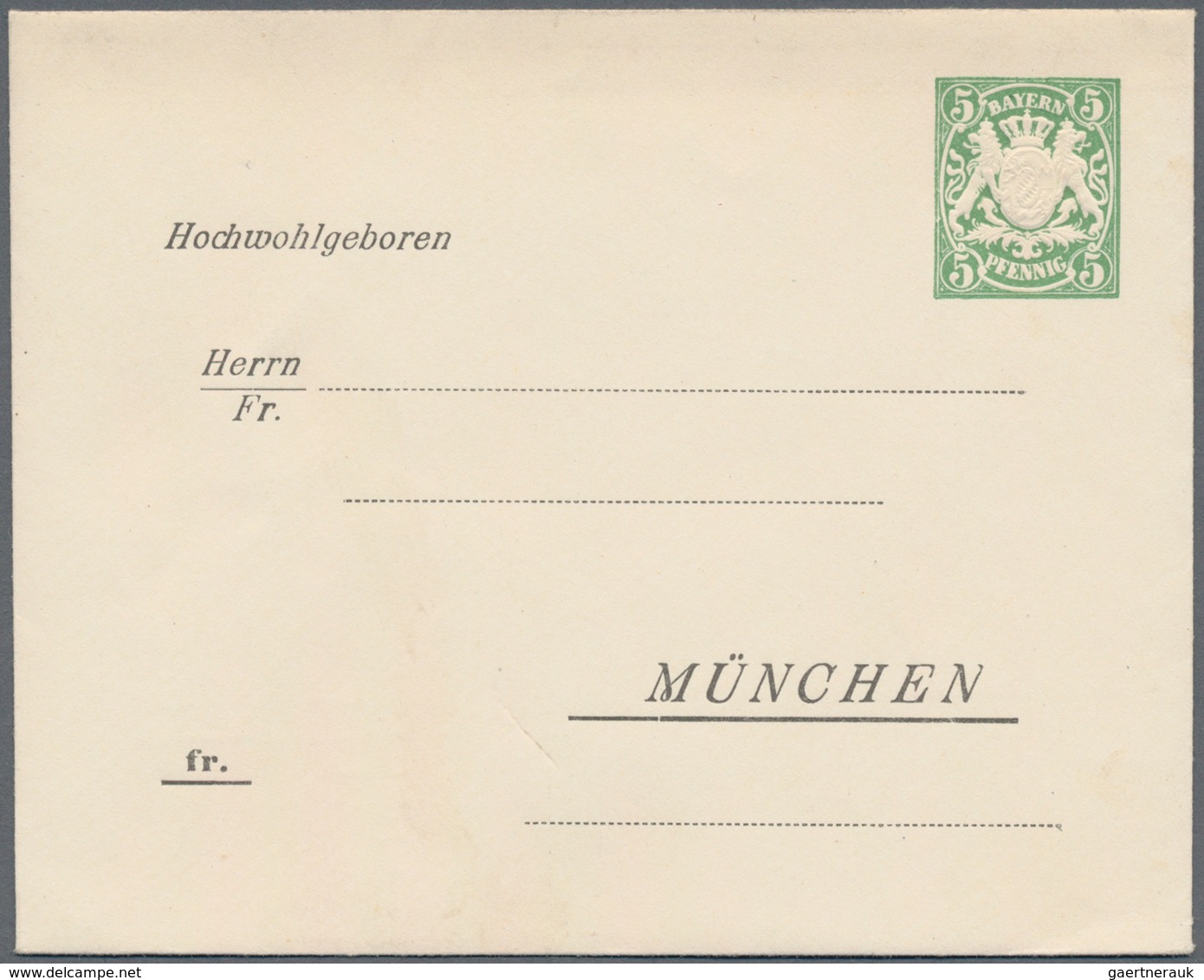 Bayern - Ganzsachen: 1870/1920 (ca.), Partie Von Ca. 75 Gebrauchten Und Ungebrauchten Ganzsachen, Da - Andere & Zonder Classificatie