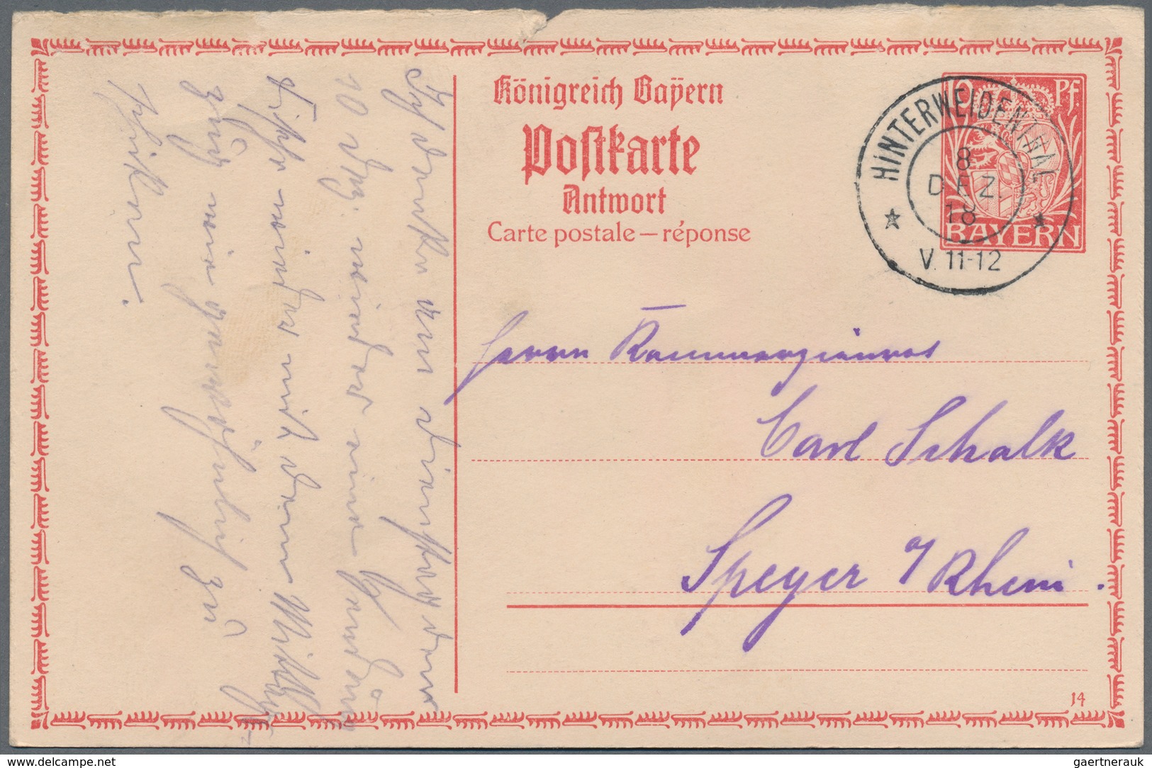 Bayern - Ganzsachen: 1870/1920 (ca.), Partie Von Ca. 75 Gebrauchten Und Ungebrauchten Ganzsachen, Da - Sonstige & Ohne Zuordnung