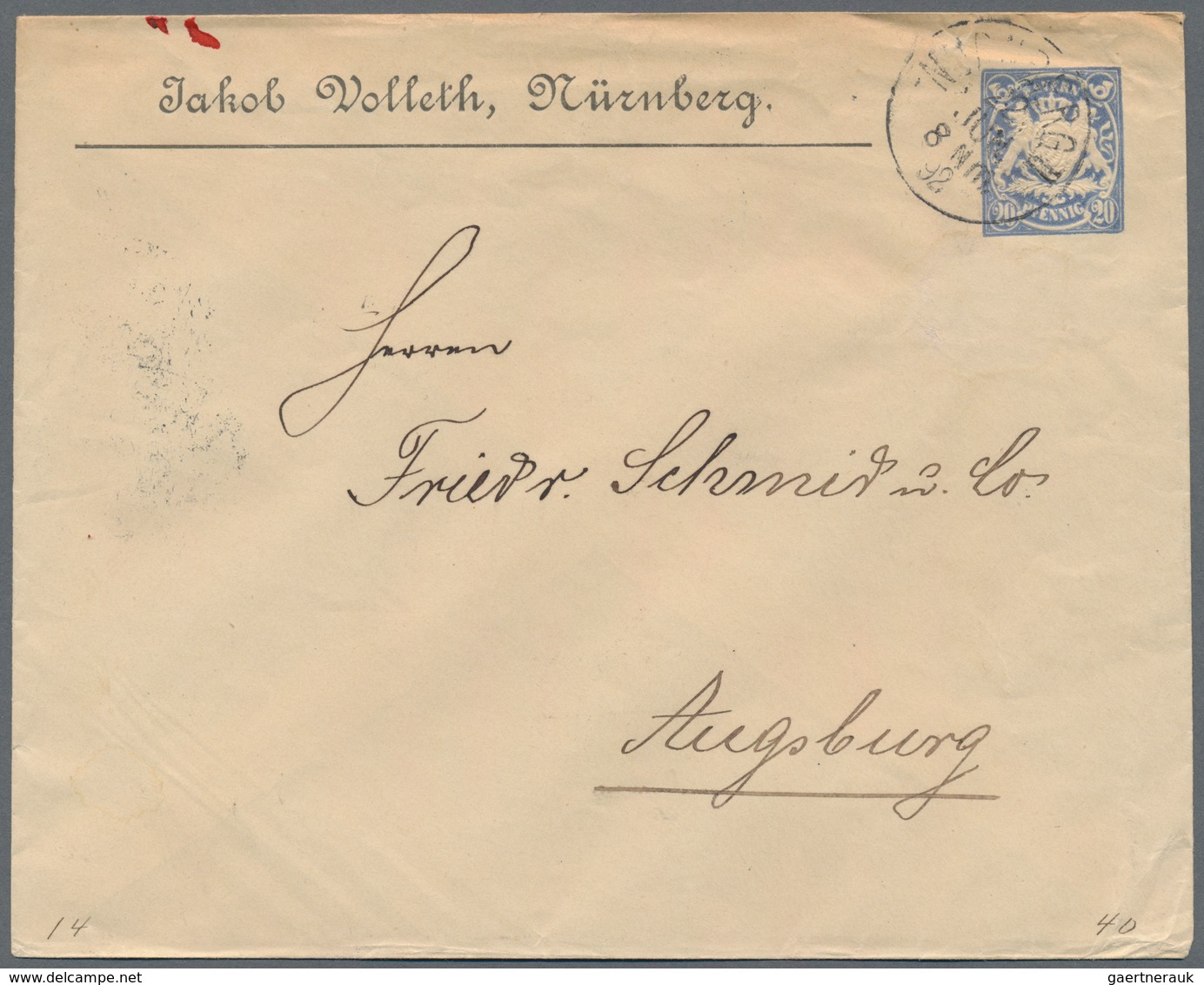 Bayern - Ganzsachen: 1870/1920 (ca.), Partie Von Ca. 75 Gebrauchten Und Ungebrauchten Ganzsachen, Da - Other & Unclassified