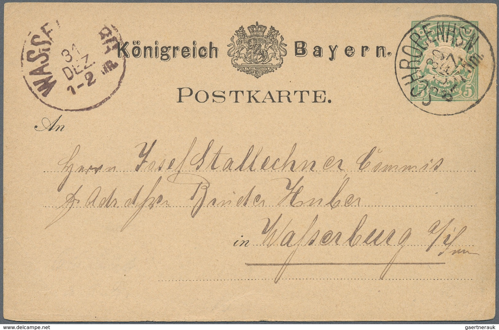 Bayern - Ganzsachen: 1875/84, Sammlung Von Ca. 691 Fast Ausschließlich Gebrauchten Ganzsachenkarten - Andere & Zonder Classificatie