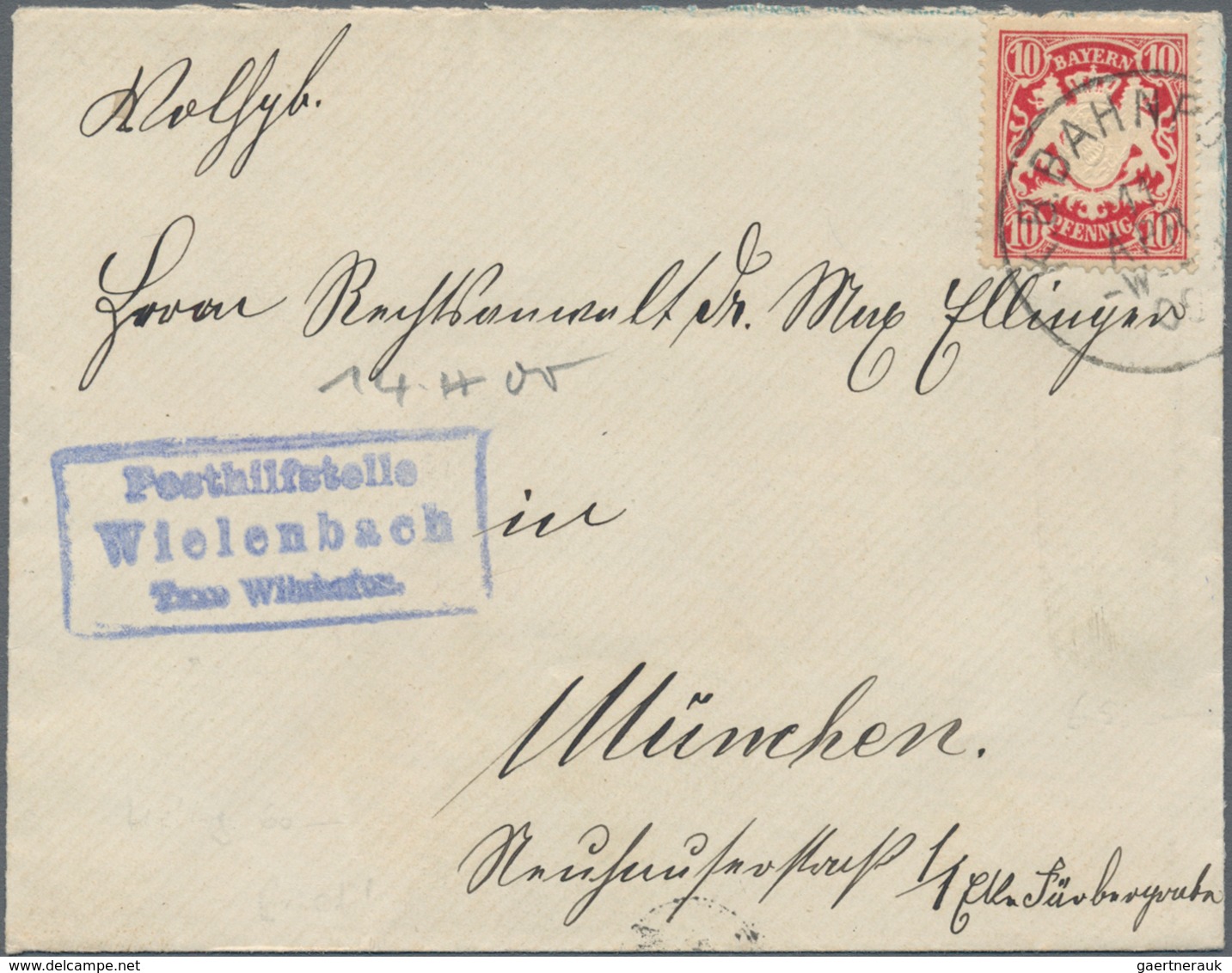 Bayern - Postablagestempel: 1899/1920, POSTHILFSTELLEN, Gehaltvolle Sammlung Mit Ca.50 Belegen, Dabe - Andere & Zonder Classificatie