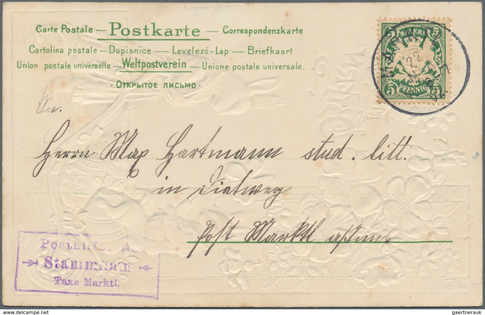 Bayern - Postablagestempel: 1899/1920, POSTHILFSTELLEN, Gehaltvolle Sammlung Mit Ca.50 Belegen, Dabe - Sonstige & Ohne Zuordnung