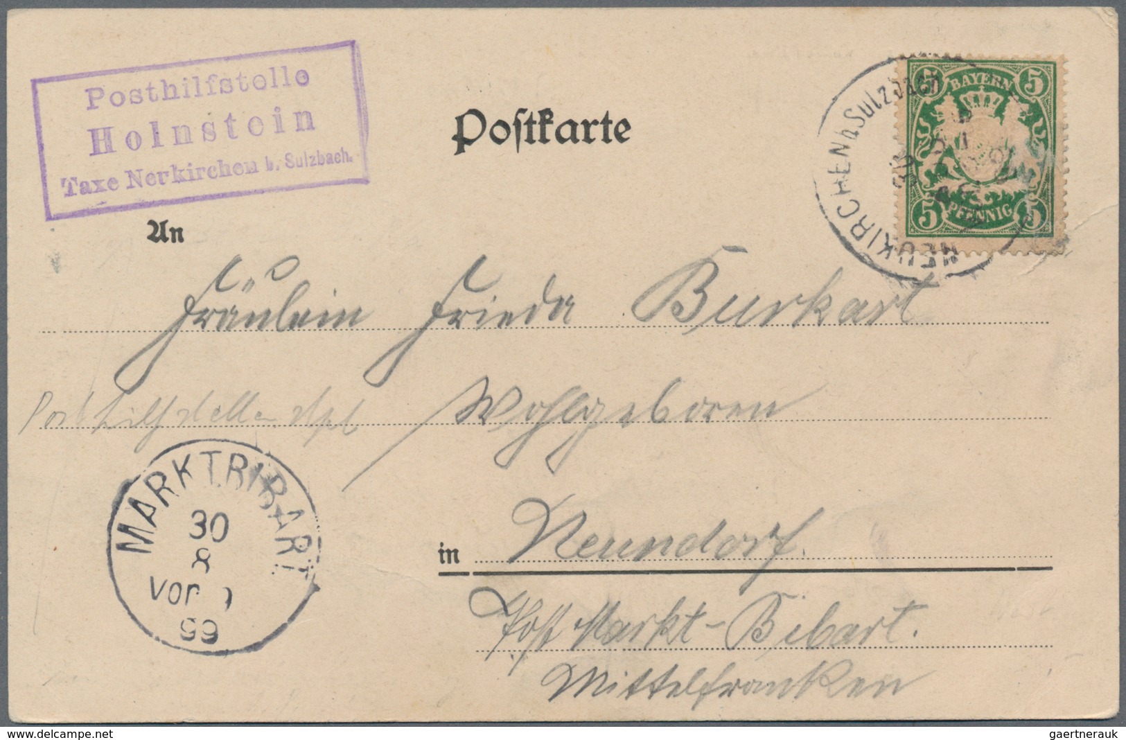 Bayern - Postablagestempel: 1900/1920 (ca.) POSTHILFSTELLEN-STEMPEL, Mehr Als 110 Ansichtkarten Und - Andere & Zonder Classificatie