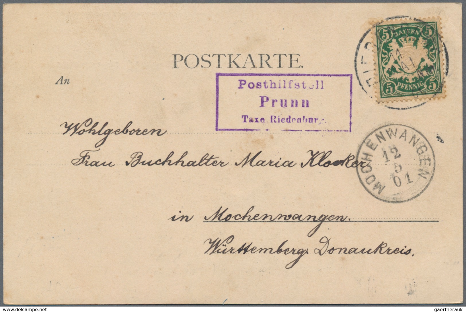 Bayern - Postablagestempel: 1900/1920 (ca.) POSTHILFSTELLEN-STEMPEL, Mehr Als 110 Ansichtkarten Und - Andere & Zonder Classificatie