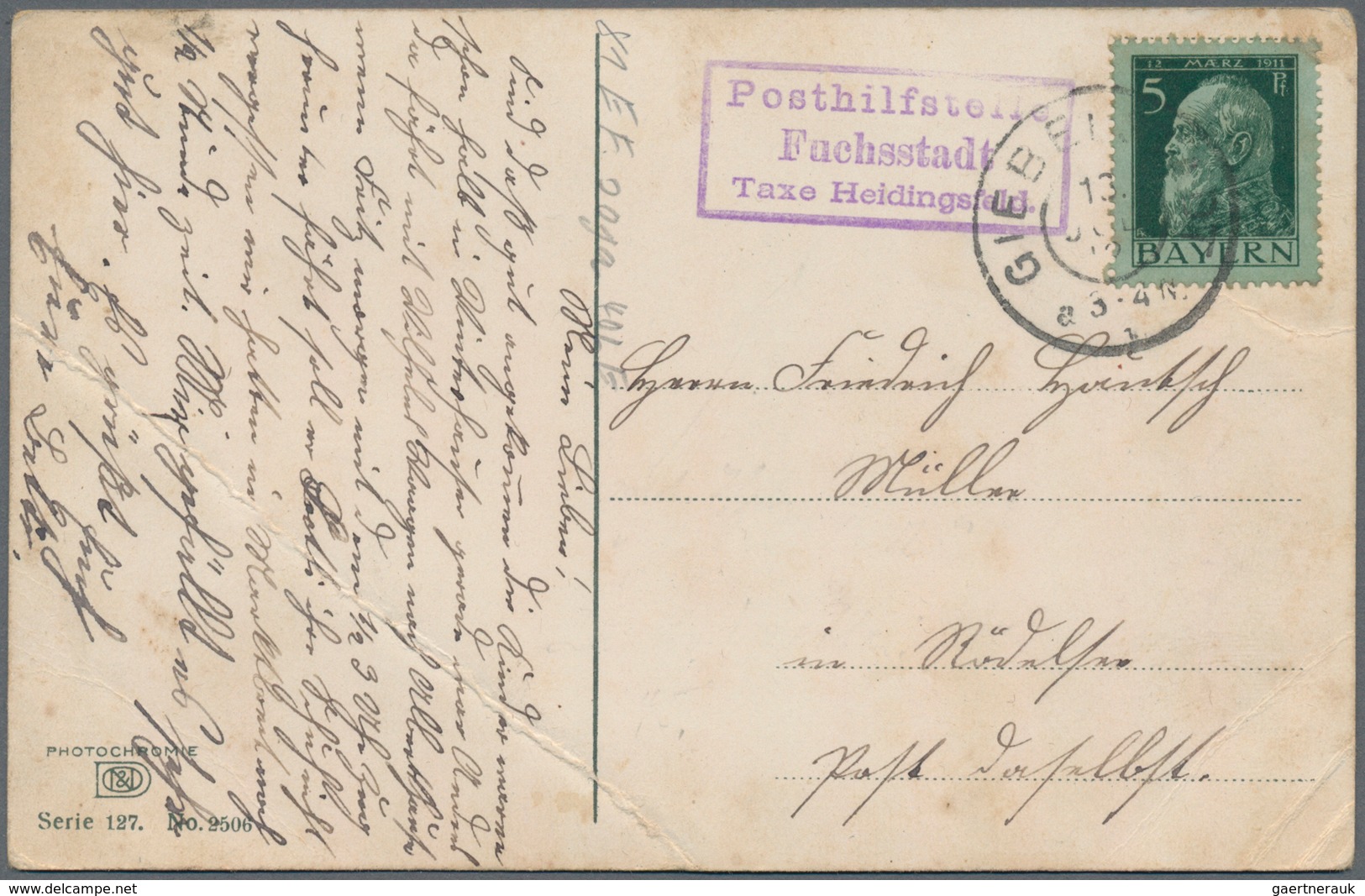 Bayern - Postablagestempel: 1900/1920 (ca.) POSTHILFSTELLEN-STEMPEL, Mehr Als 110 Ansichtkarten Und - Andere & Zonder Classificatie