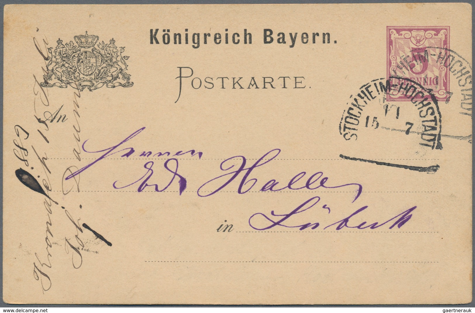 Bayern - Besonderheiten: 1860/1920 (ca.), BAHNPOSTSTEMPEL: Mehr Als 100 Belege Mit Stempeln Verschie - Other & Unclassified