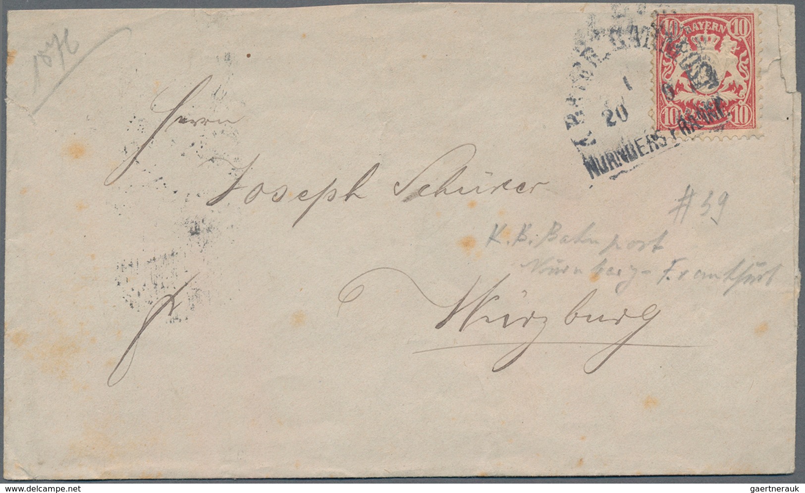 Bayern - Besonderheiten: 1860/1920 (ca.), BAHNPOSTSTEMPEL: Mehr Als 100 Belege Mit Stempeln Verschie - Other & Unclassified