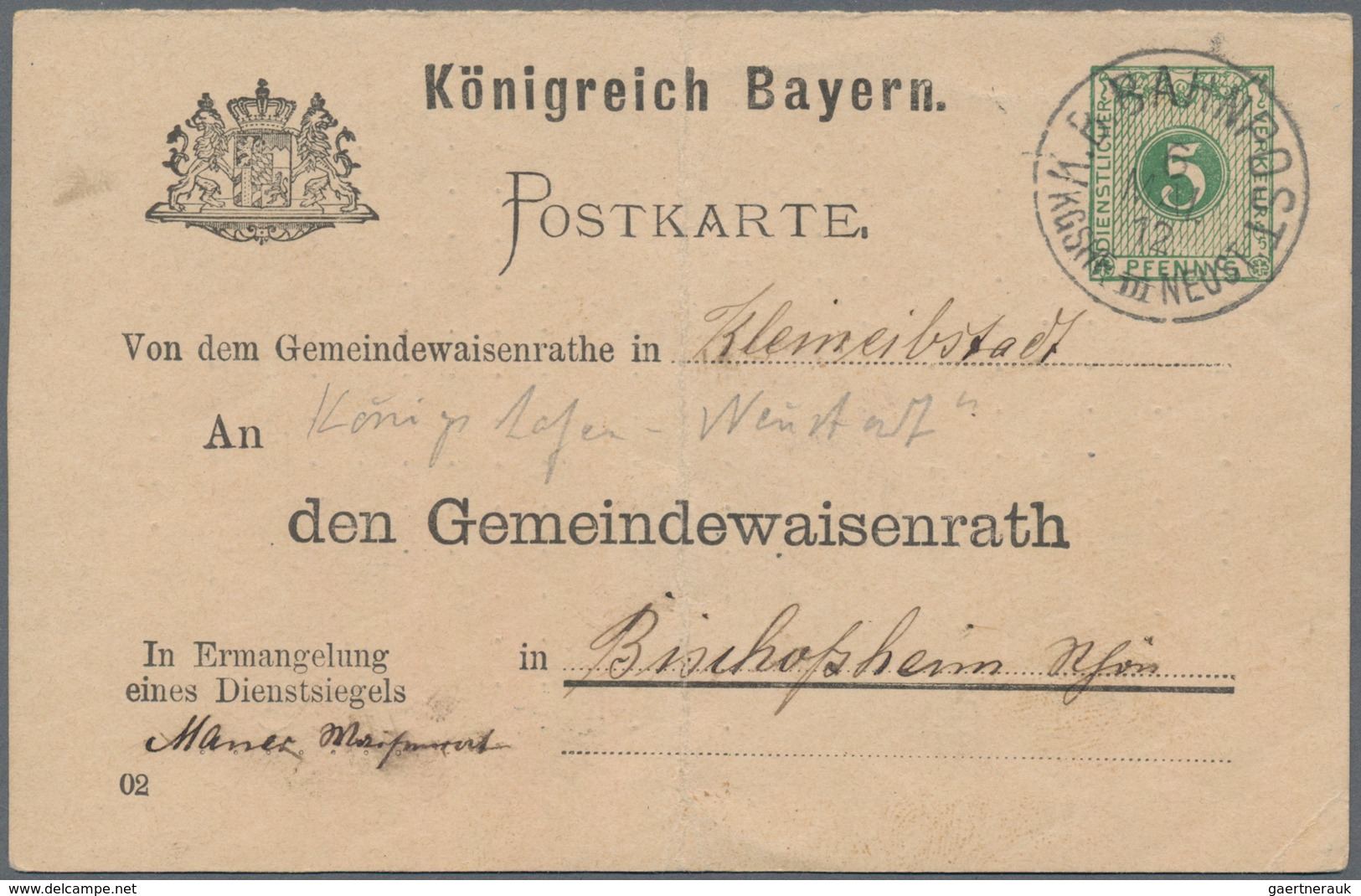 Bayern - Besonderheiten: 1860/1920 (ca.), BAHNPOSTSTEMPEL: Mehr als 100 Belege mit Stempeln verschie