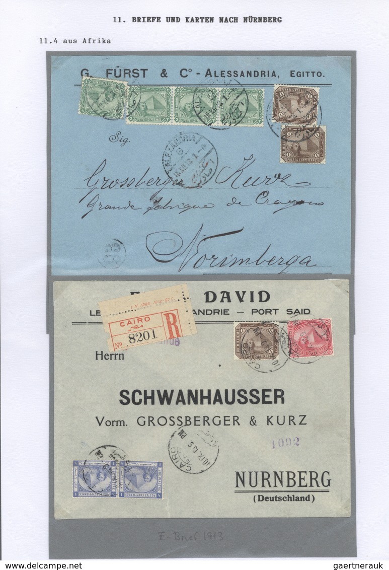 Bayern - Besonderheiten: Eingehende Post: 1873/1955 ca., Belege aus aller Herren Länder mit Bestimmu