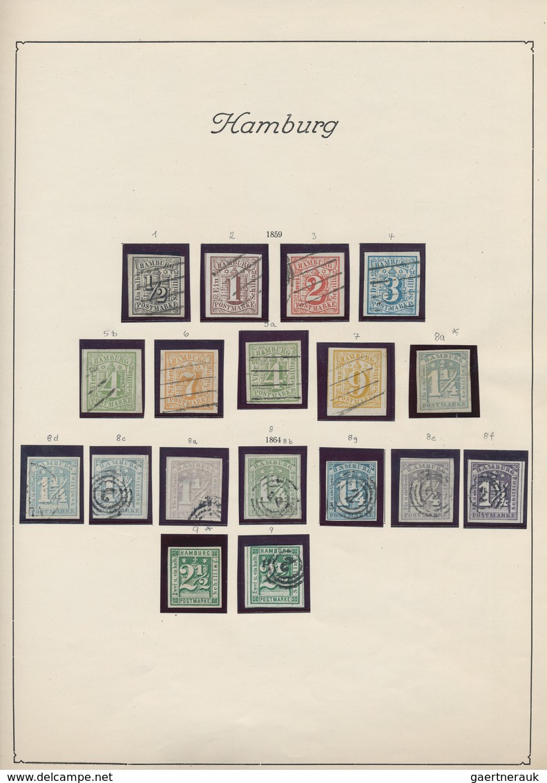 Hamburg - Marken Und Briefe: 1859/1867, Saubere, Fast Ausschließlich Gestempelte Sammlung Von 41 Mar - Hambourg