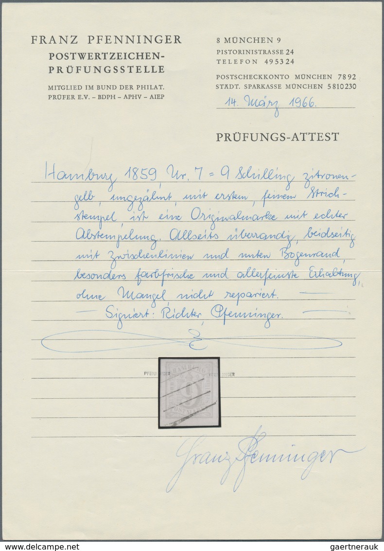 Hamburg - Marken Und Briefe: 1859/1867, Saubere, Fast Ausschließlich Gestempelte Sammlung Von 41 Mar - Hamburg