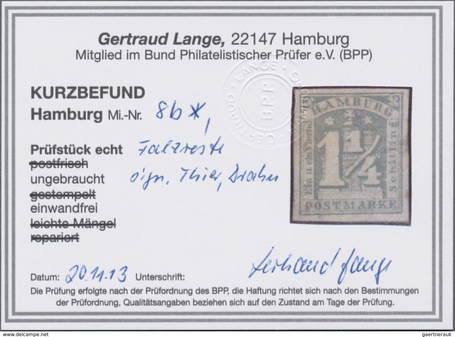 Hamburg - Marken und Briefe: 1859/1867, saubere, fast ausschließlich gestempelte Sammlung von 41 Mar