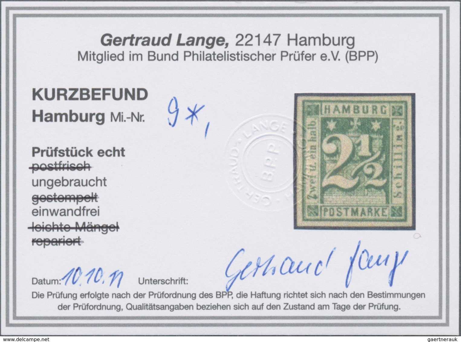 Hamburg - Marken und Briefe: 1859/1867, saubere, fast ausschließlich gestempelte Sammlung von 41 Mar