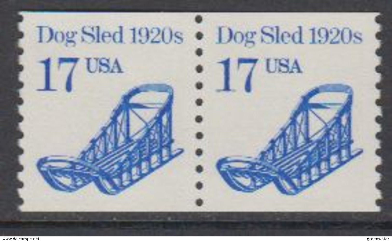 USA 1986 Dog Sled 1v (pair) ** Mnh (43129H) - Ongebruikt