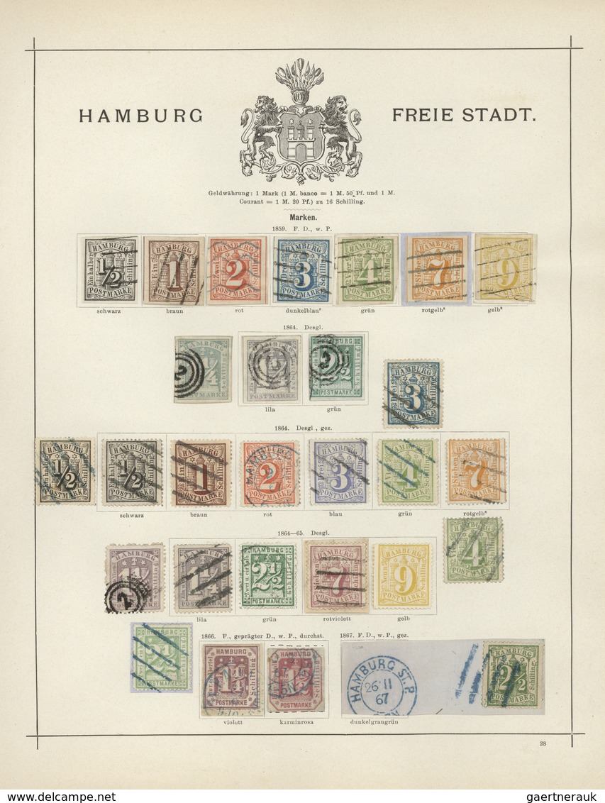 Hamburg - Marken Und Briefe: 1859-1867, überkomplette Qualitätssammlung Mit Insgesamt 28 Marken, Led - Hamburg