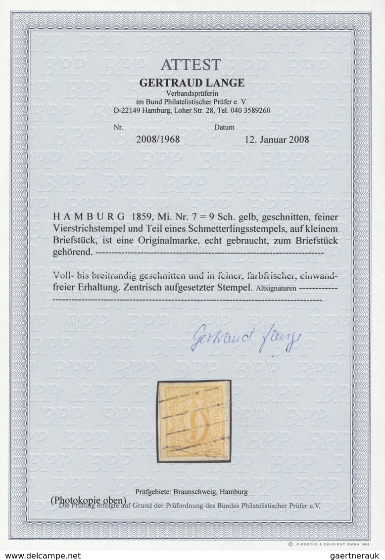 Hamburg - Marken Und Briefe: 1859-1867, überkomplette Qualitätssammlung Mit Insgesamt 28 Marken, Led - Hamburg