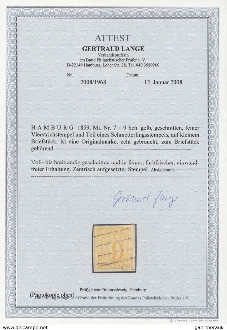 Hamburg - Marken Und Briefe: 1859-1867, überkomplette Qualitätssammlung Mit Insgesamt 28 Marken, Led - Hamburg (Amburgo)