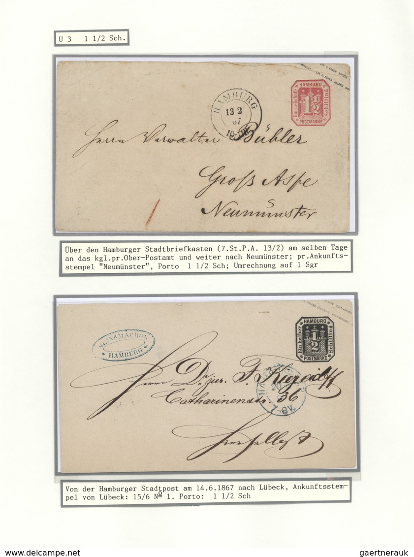 Hamburg - Ganzsachen: 1866/1867, Saubere Kleine Sammlung Von 25 Ungebrauchten Und Acht Gebrauchten G - Hambourg