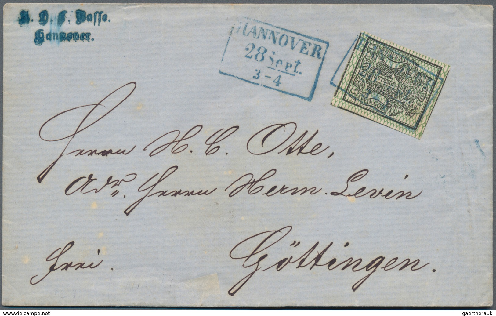 Hannover - Marken und Briefe: 1850/1867 (ca.), Partie von ca. 90 Briefen/Ganzsachen/Vorderseiten ab