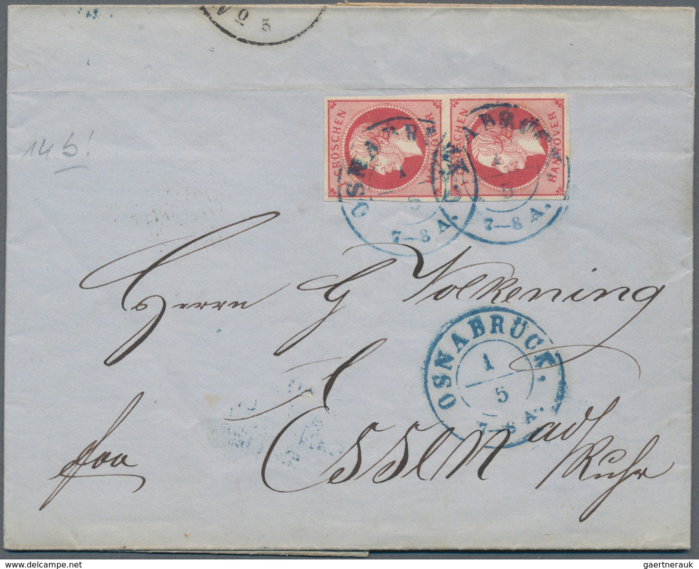 Hannover - Marken und Briefe: 1850/1867 (ca.), Partie von ca. 90 Briefen/Ganzsachen/Vorderseiten ab
