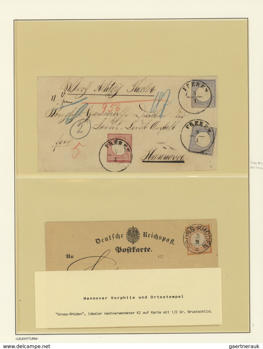 Hannover - Nachverwendete Stempel: 1872/75, Schöne Spezialsammlung NACHVERWENDETE HANNOVER, BRAUNSCH - Hanovre