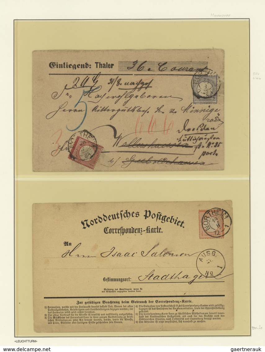 Hannover - Nachverwendete Stempel: 1872/75, Schöne Spezialsammlung NACHVERWENDETE HANNOVER, BRAUNSCH - Hanovre