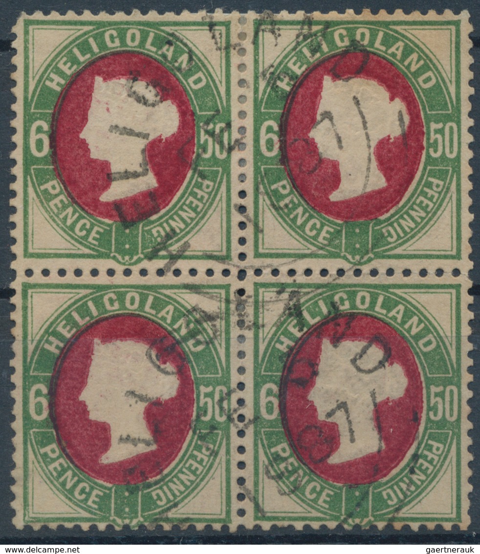 Helgoland - Marken Und Briefe: 1867/1879, Sammlungsbestand Von 45 Marken Auf Albenblatt Und Auf Stec - Héligoland