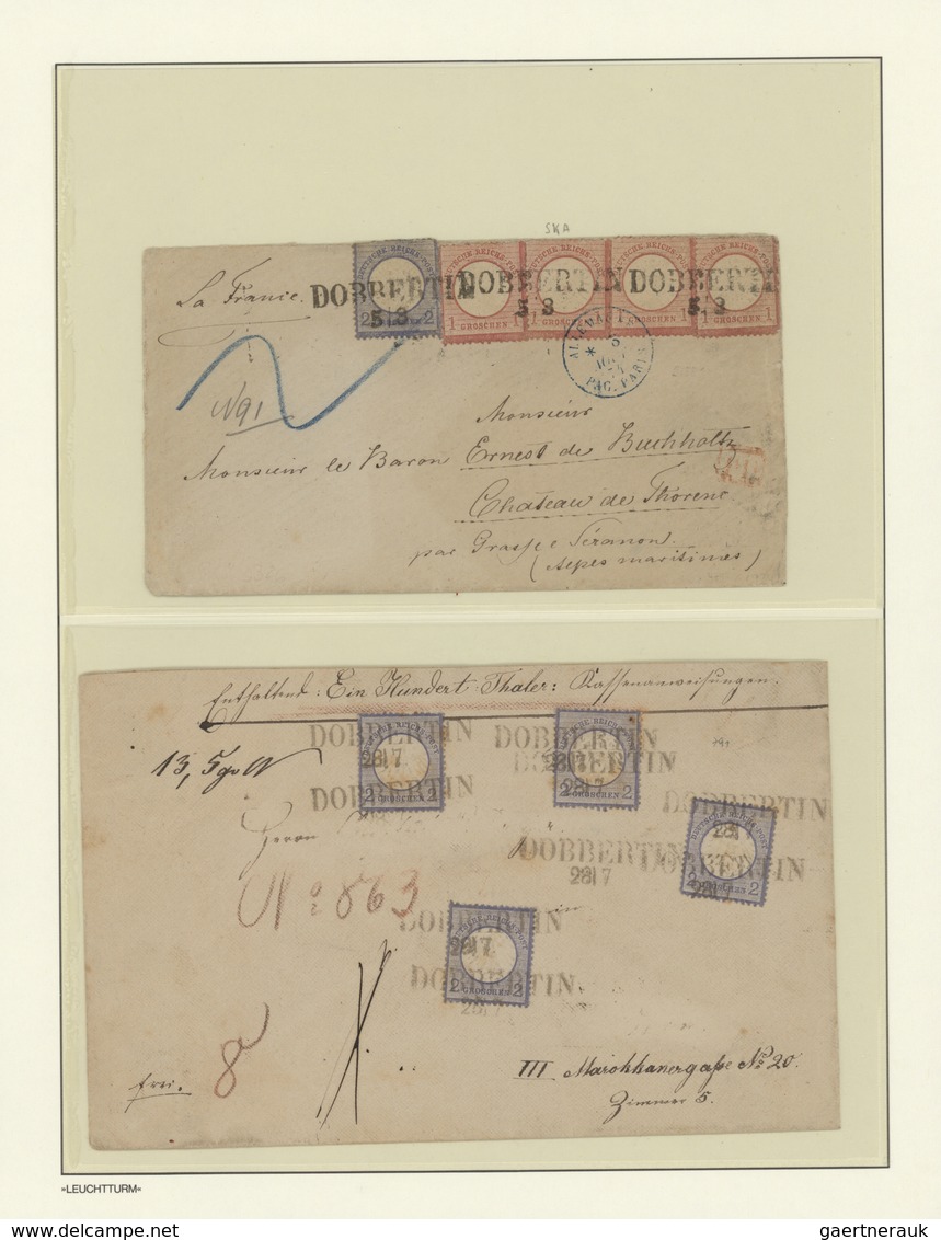 Mecklenburg-Schwerin - Nachverwendete Stempel: 1872/75, Schöne Spezialsammlung NACHVERWENDETE MECKLE - Mecklenbourg-Schwerin