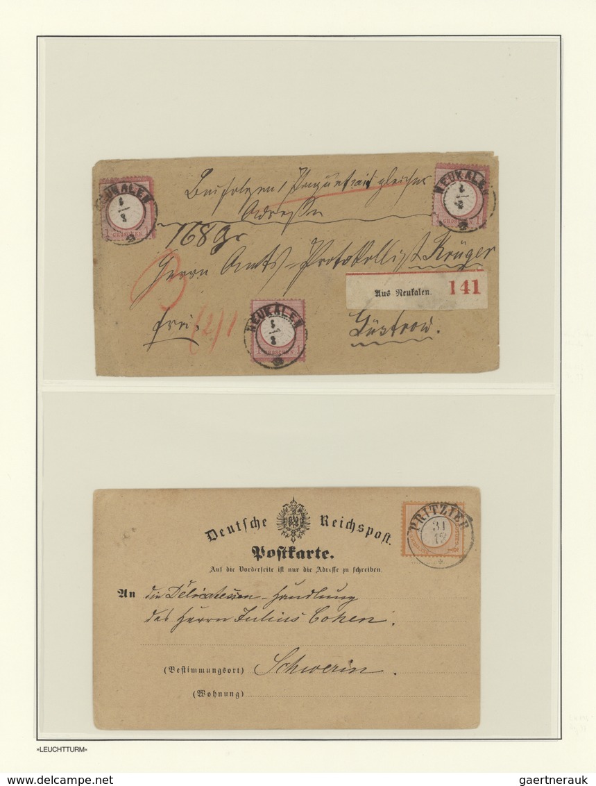 Mecklenburg-Schwerin - Nachverwendete Stempel: 1872/75, Schöne Spezialsammlung NACHVERWENDETE MECKLE