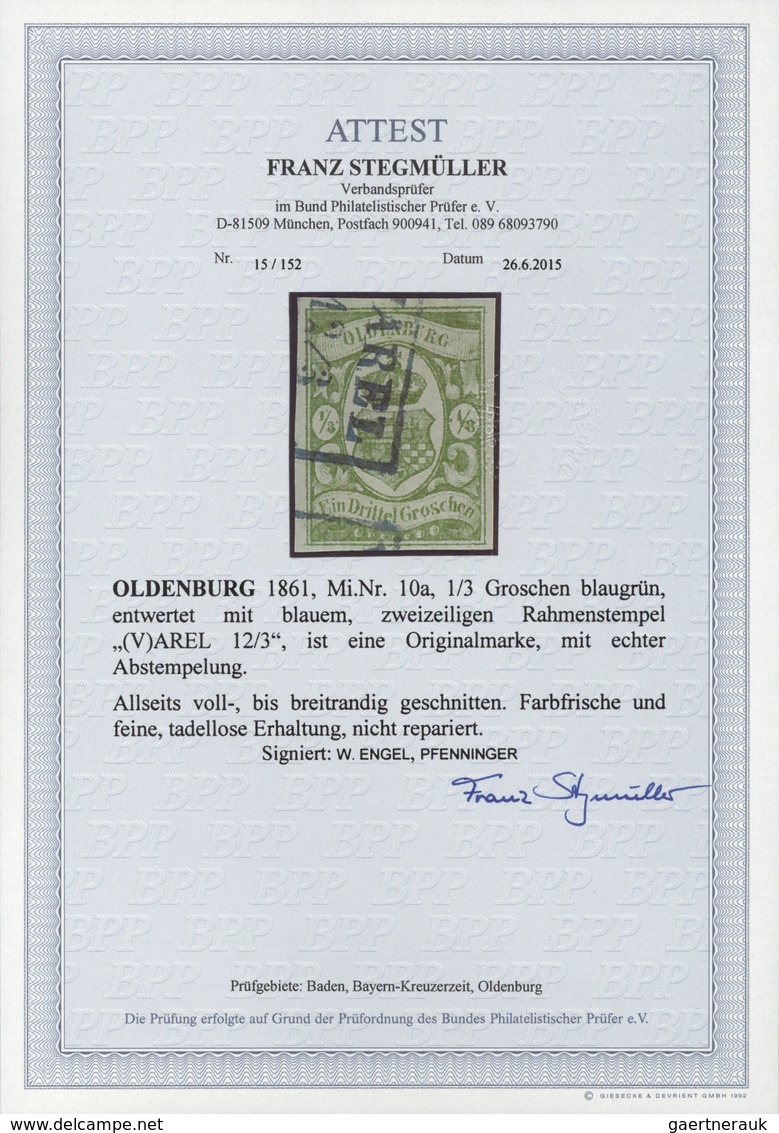 Oldenburg - Marken Und Briefe: 1852-1862, Großartige, überkomplette Sammlung Beginnend Mit Einer Bre - Oldenbourg