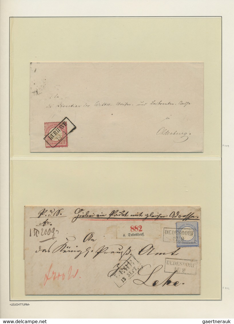 Oldenburg - Nachverwendete Stempel: 1872/75, Kleine Spezialsammlung NACHVERWENDETE OLDENBURG-STEMPEL - Oldenbourg