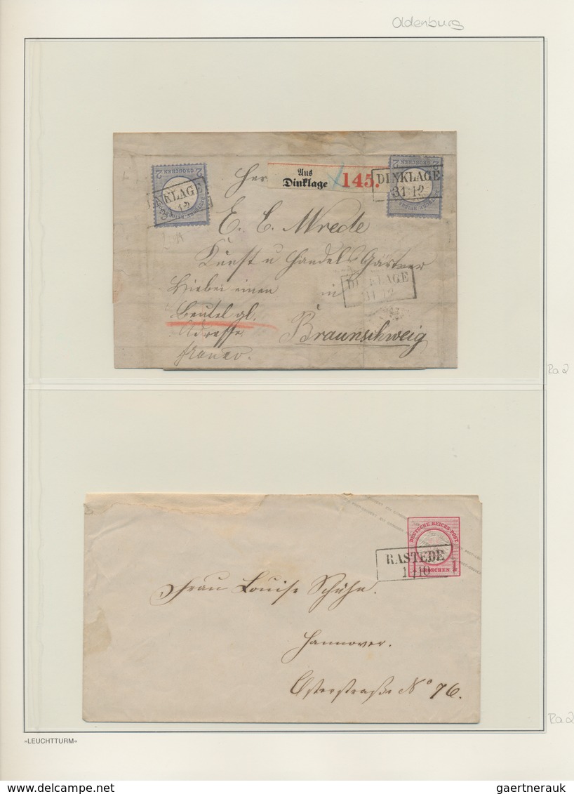 Oldenburg - Nachverwendete Stempel: 1872/75, Kleine Spezialsammlung NACHVERWENDETE OLDENBURG-STEMPEL - Oldenburg