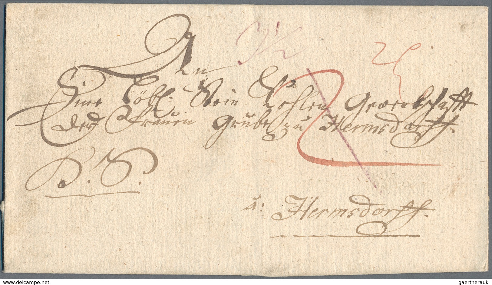 Preußen - Vorphilatelie: 1795/1817 (ca.), Lot Von 40 Faltbriefhüllen Ohne Stempel Aber Mit Einigen I - Precursores