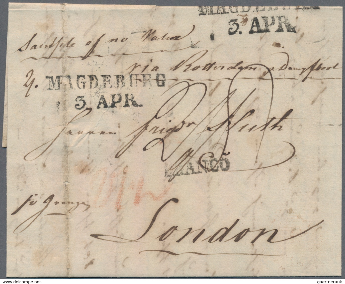 Preußen - Vorphilatelie: 1810/1870 (ca.), MAGDEBURG, Partie Von Ca. 58 Meist Markenlosen Belegen Bzw - Prephilately