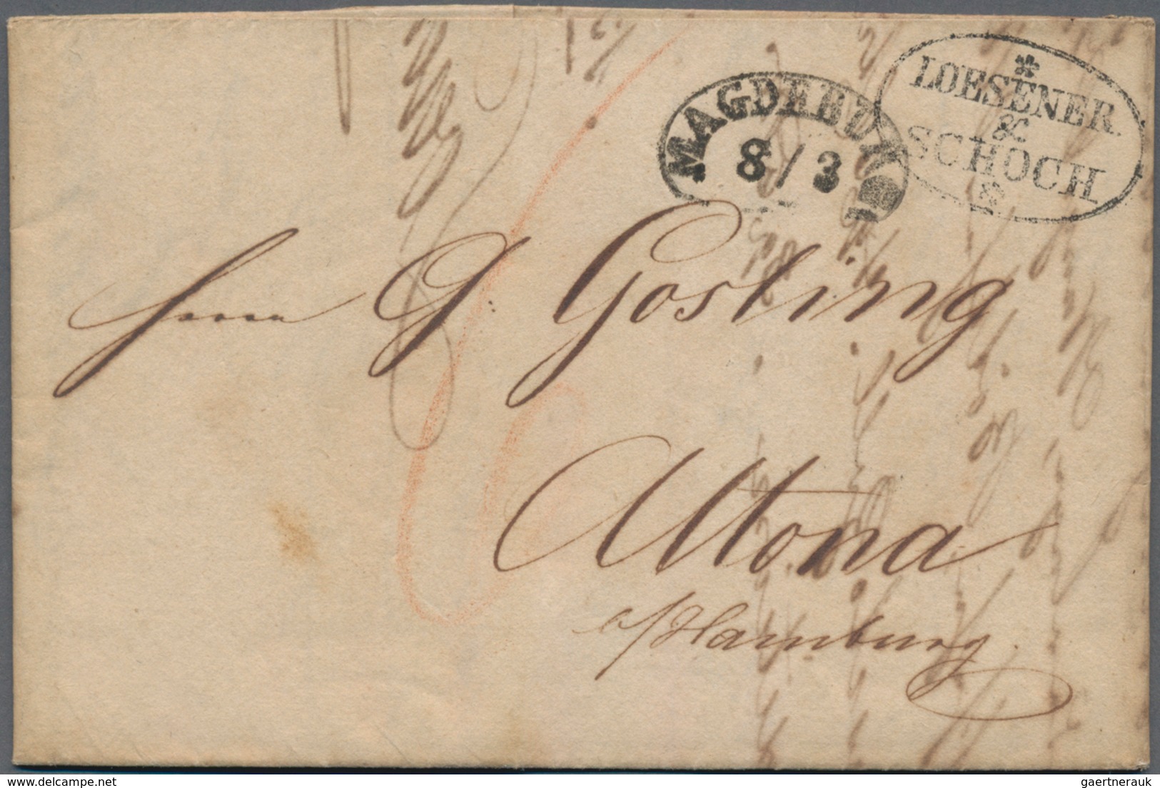 Preußen - Vorphilatelie: 1810/1870 (ca.), MAGDEBURG, Partie von ca. 58 meist markenlosen Belegen bzw