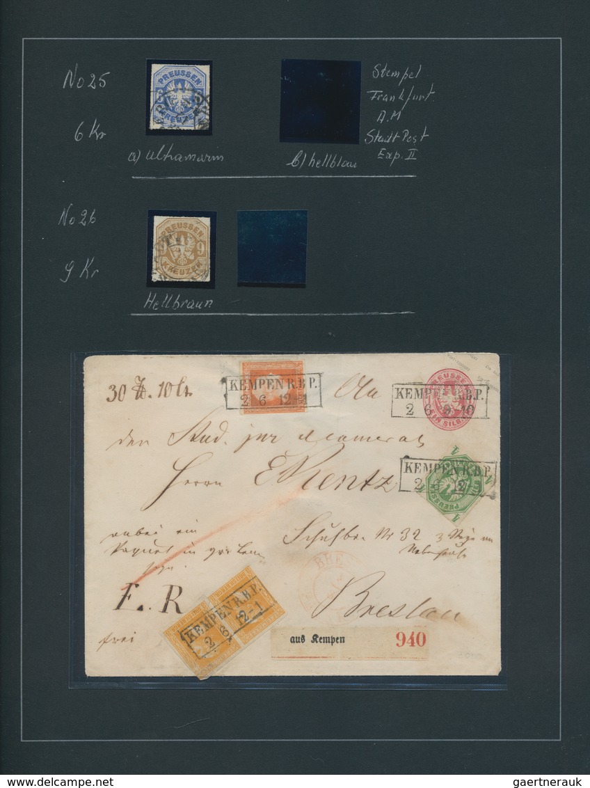 Preußen - Marken Und Briefe: 1815/1867 (ca.), Dekorative Ausstellungssammlung Auf Selbstgestalteten - Otros & Sin Clasificación