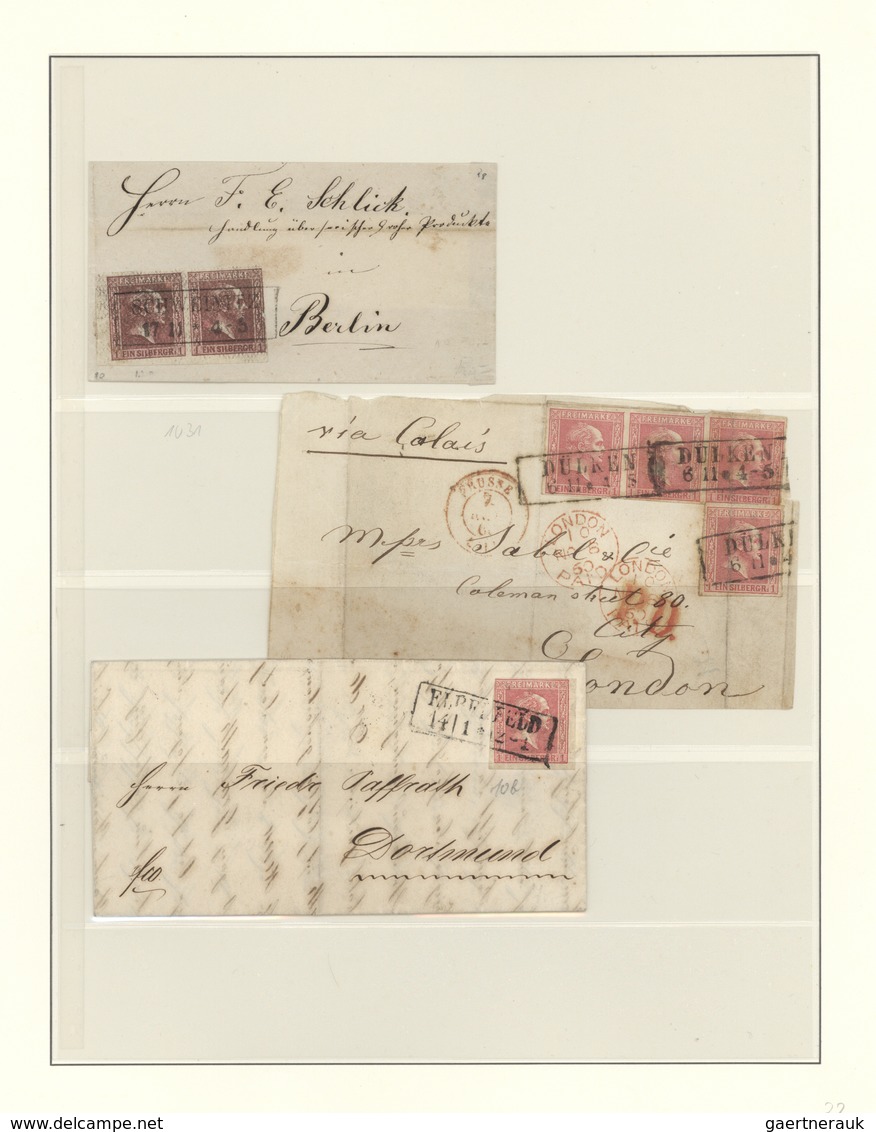 Preußen - Marken Und Briefe: 1858/1860, Reichhaltige, Meist Gestempelte Spezialsammlungspartie Der M - Otros & Sin Clasificación