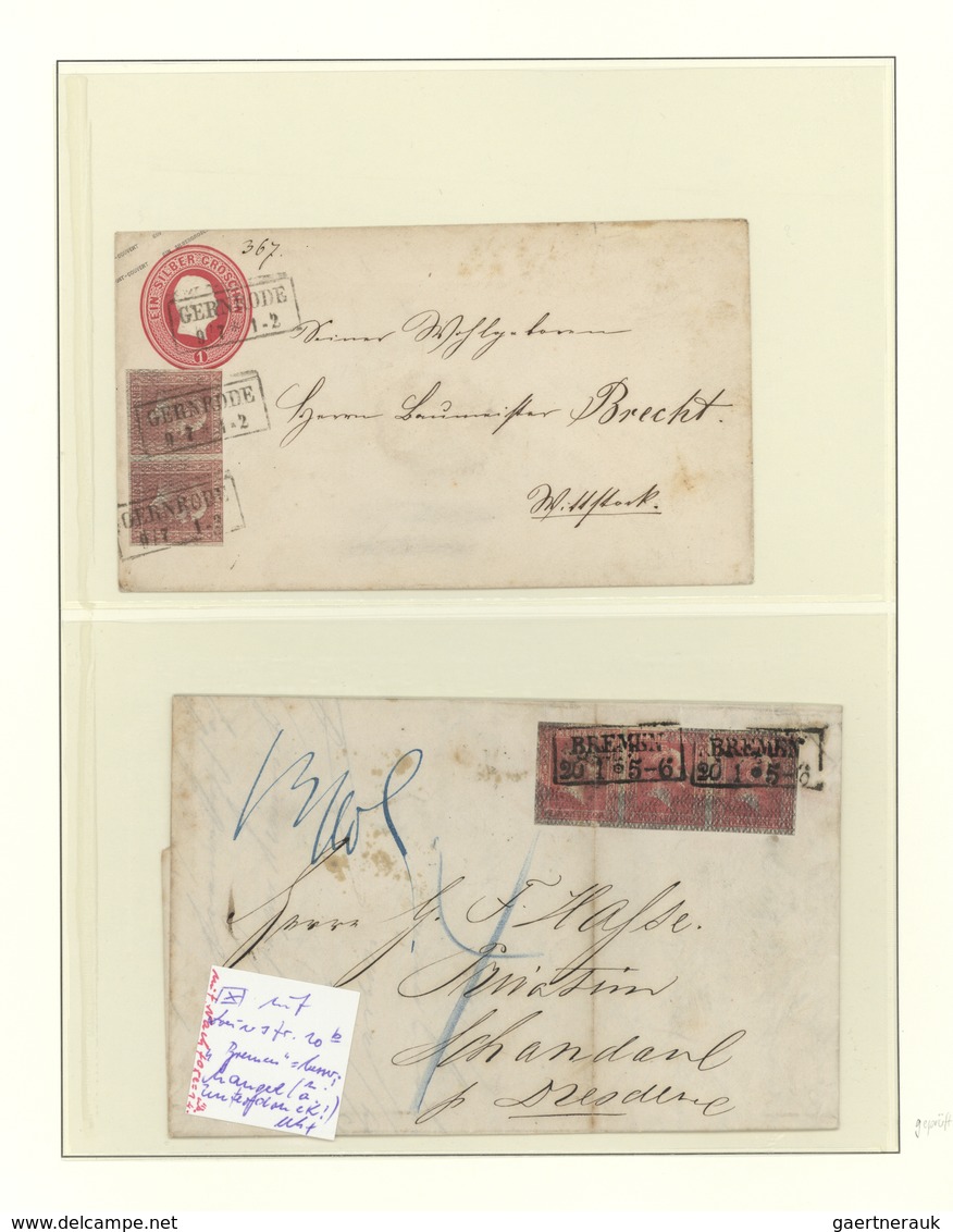 Preußen - Marken Und Briefe: 1858/1860, Reichhaltige, Meist Gestempelte Spezialsammlungspartie Der M - Otros & Sin Clasificación