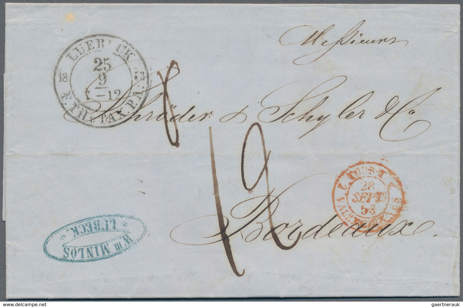 Preußen - Forwarded-Belege: 1816/1853, Gehaltvolle Partie Mit 20 FORWARDED-Belegen Aus Russland Via - Otros & Sin Clasificación