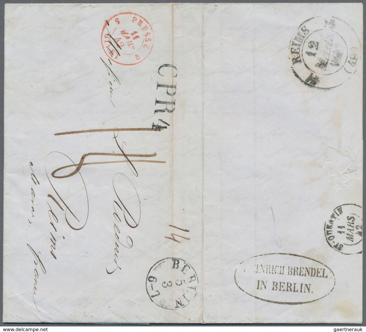 Preußen - Forwarded-Belege: 1816/1853, Gehaltvolle Partie Mit 20 FORWARDED-Belegen Aus Russland Via - Otros & Sin Clasificación