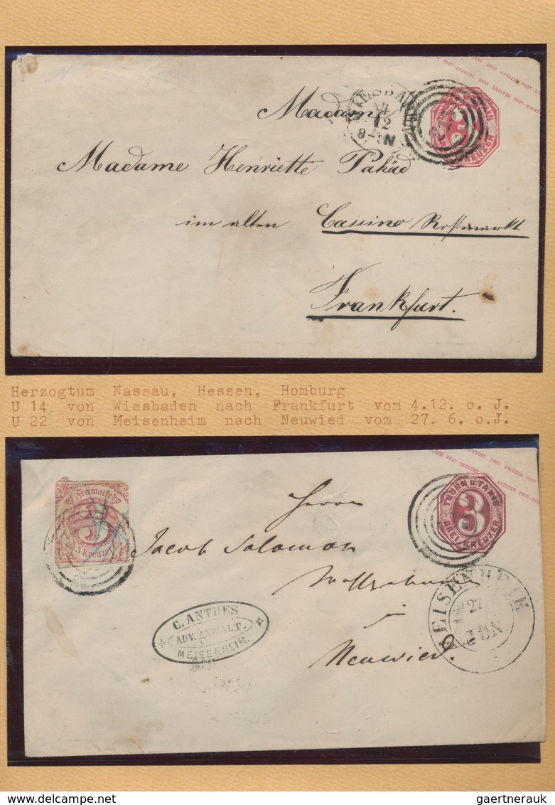 Thurn & Taxis - Marken Und Briefe: 1794/1874, Liebevoll Gestaltete Sammlung Im 10 Klemmbindern. Enth - Otros & Sin Clasificación