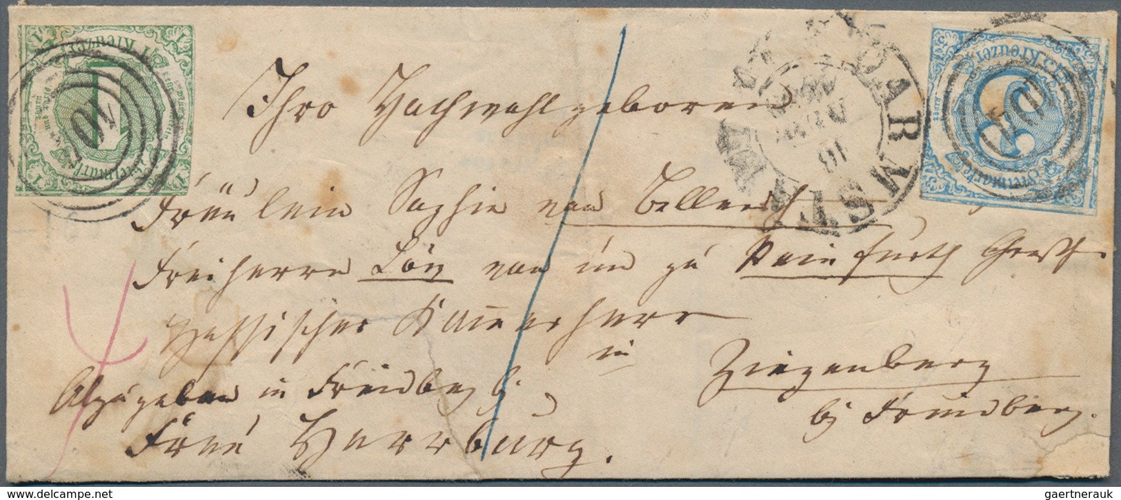 Thurn & Taxis - Marken und Briefe: 1794/1874, liebevoll gestaltete Sammlung im 10 Klemmbindern. Enth
