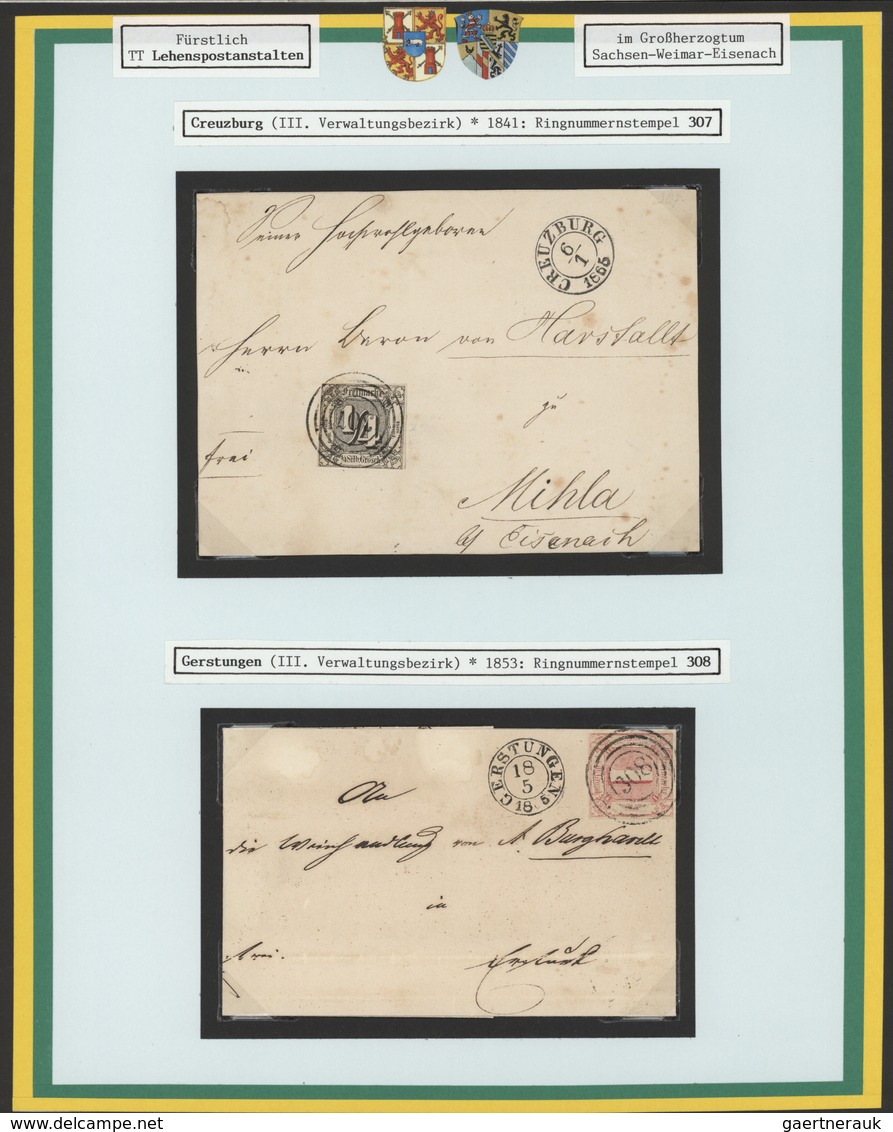 Thurn & Taxis - Marken Und Briefe: 1850/1870 (ca.), Ausstellungssammlung Der Stempel Des Großherzogt - Otros & Sin Clasificación