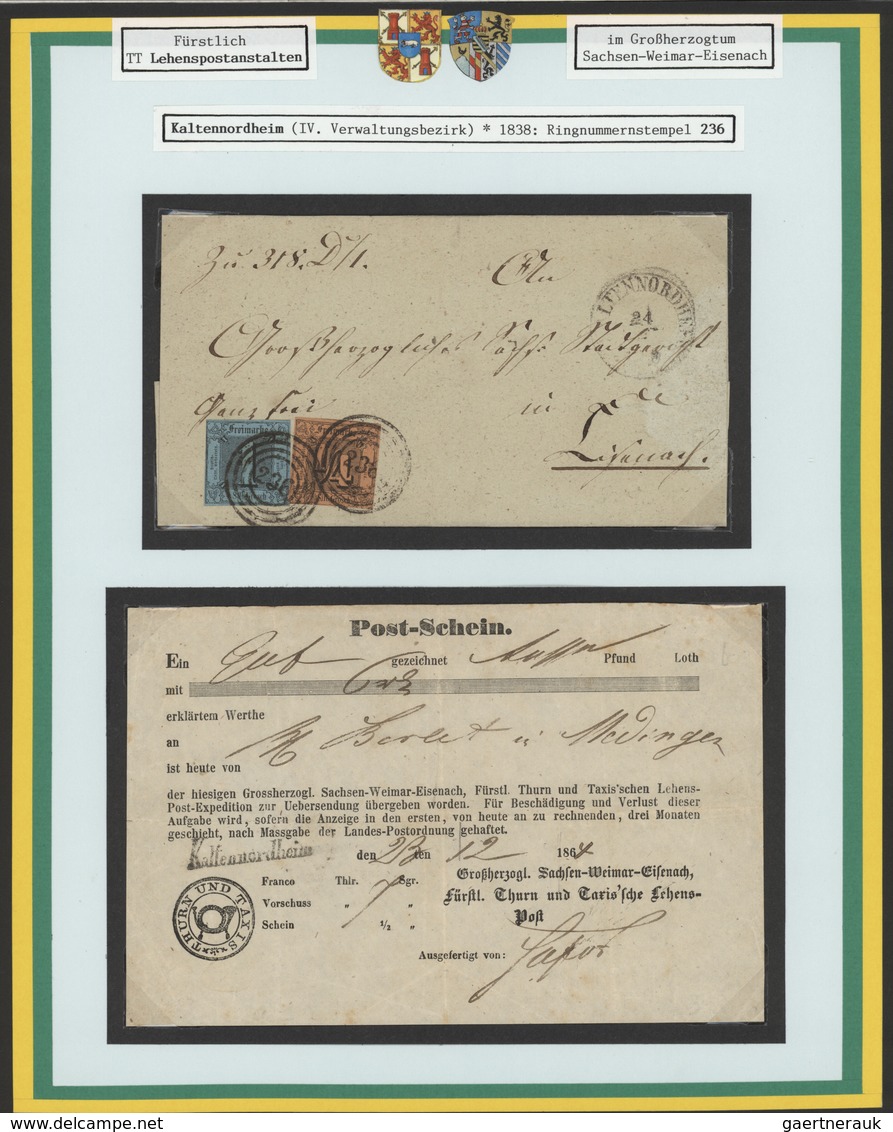 Thurn & Taxis - Marken Und Briefe: 1850/1870 (ca.), Ausstellungssammlung Der Stempel Des Großherzogt - Otros & Sin Clasificación