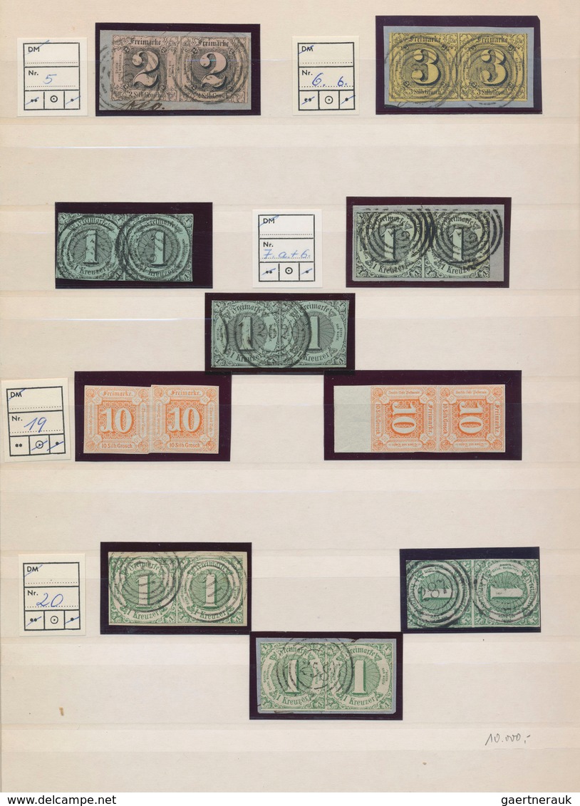 Thurn & Taxis - Marken Und Briefe: 1851/67, Album Mit Meist Gestempelter Sammlung Dazu Noch Einige P - Andere & Zonder Classificatie