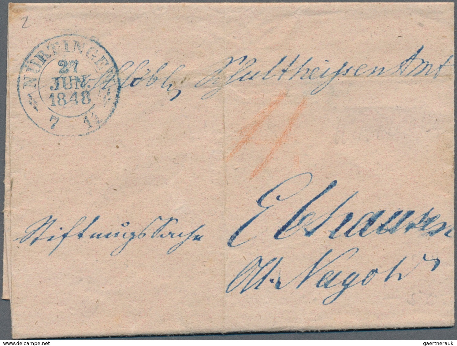 Württemberg - Vorphilatelie: 1814/1897, Partie Von über 60 Markenlosen Belegen/Postscheinen Ab Vorph - Prephilately